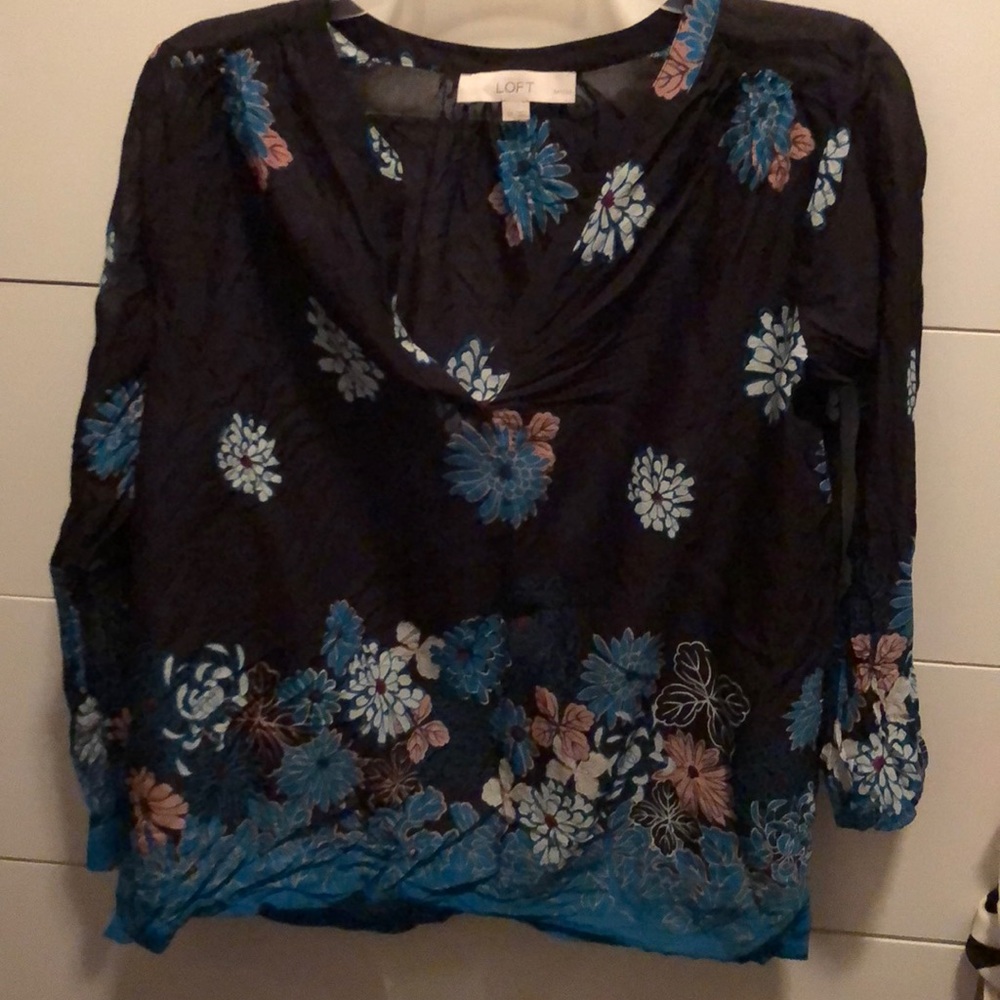 Black tunic with flower designs